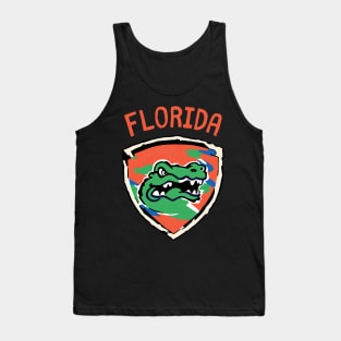 Beautiful Florida Football Alligator American Football Player Team Tank Top